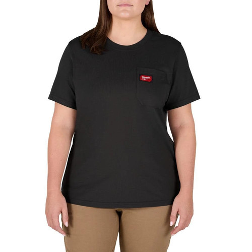 Milwaukee Womens Gridironpocket T-Shirt, Short Sleeve, Black Medium - Picture 1 of 7