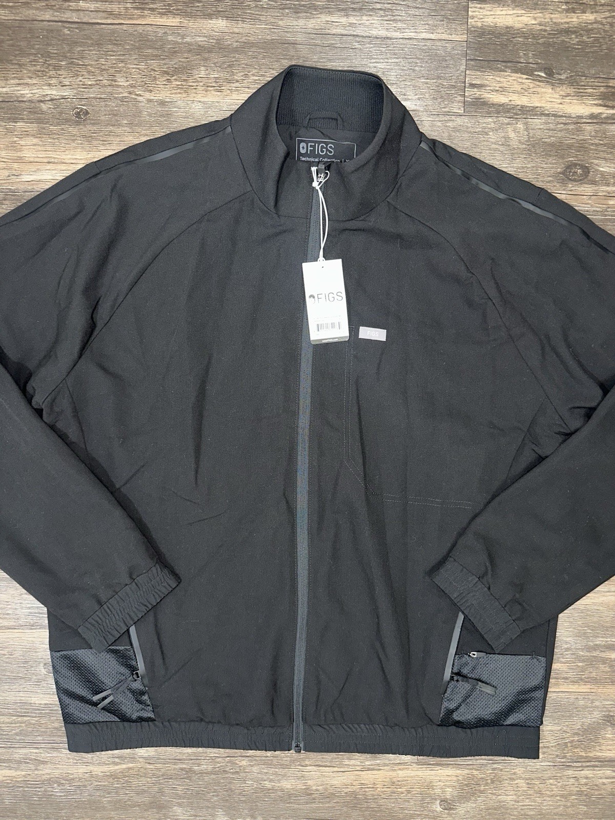 FIGS Cobaki Mens Performance Scrub Jacket XL Black Full Zip Medical Technical Co image 5
