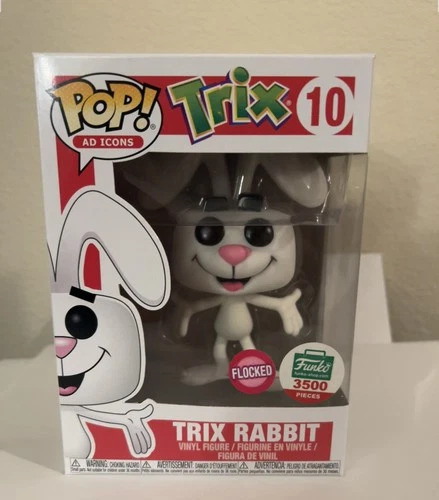 Funko Pop TRIX RABBIT #10 FLOCKED Funko Shop Exclusive 3500 AD ICONS