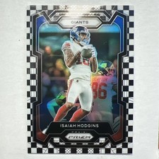 2023 Panini Prizm Black White Checker Prizm Isaiah Hodgins #223 Giants