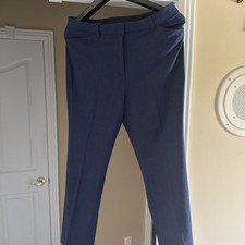 Brooks Brothers Pants Womens 12 Navy Blue Wool Blend Fully Lined Trouser Office