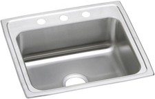 Elkay PSR2219 Celebrity 22" Drop In Single Basin Stainless Steel - 3 Faucet