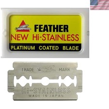 Double Edge Safety Razor Blades - 50 Count - Platinum Coated Hi-Stainless Ste...