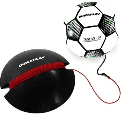 QUICKPLAY Replay Soccer Trainer | Adjustable Bungee Training Ball with Waist