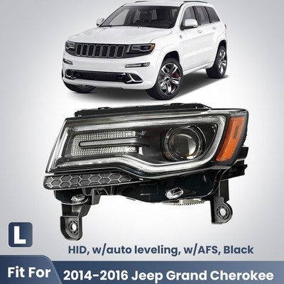 For 2014-2016 Jeep Grand Cherokee HID/Xenon Headlight w/AFS Black Driver Left
