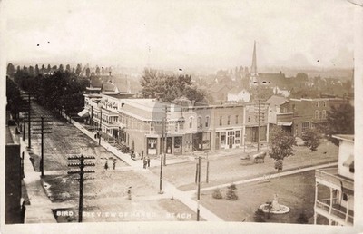 Street View Harbor Beach MI Michigan 1909 RPPC Photo Postcard COPY
