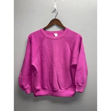 Womens Vintage Pink Blank Sweatshirt Crewneck USA Made Women M