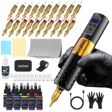 Tattoo Gun Kit - Wireless Pen Machine 2.7-4.5MM Strokes KIT G