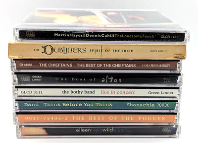 Traditional Irish Music CD Lot Cheiftans Dubliners Altan Danu Bothy Band Pogues