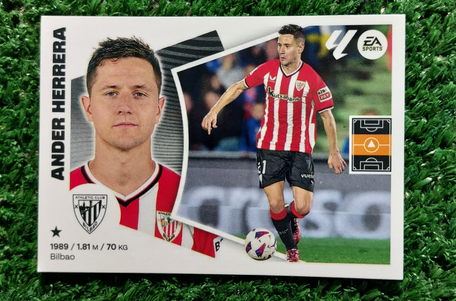 FIGURINA CALCIATORI PANINI LIGA 2024/25 ATHLETIC N°16 HERRERA 2025 ⚽️