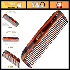 Handmade Wide Tooth Pocket Comb for Men, Women Kids - Travel Beard Mustache Co