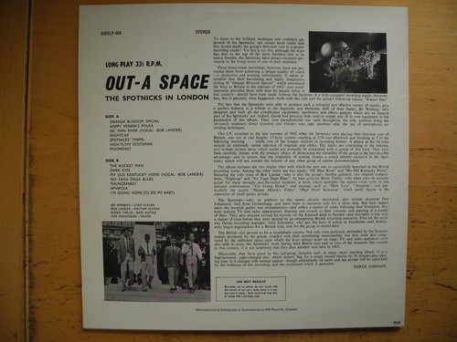 SPOTNICKS In London - Our-a Space LP re(1982) Sweden EX+ - Picture 2 of 2