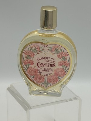 Vintage 1988 Crabtree And Evelyn CARNATION Eau De Toilette Oeillet 2.25 Oz 100%