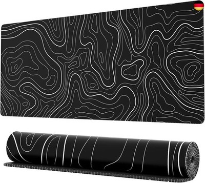 Topographische Karte Erweiterte Gaming Computer Maus Mat, Minimalistische