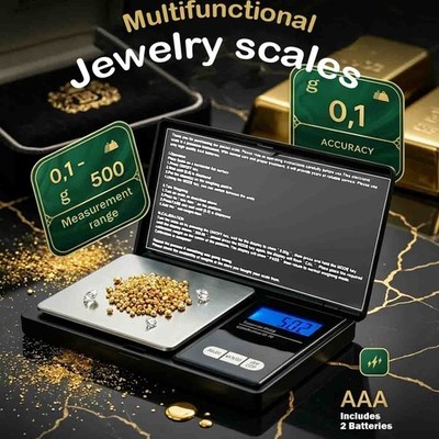 1000g 0.1g Precision Digital Jewelry Scale 7 Units Multifunction Pocket Scale
