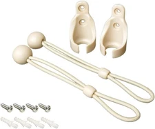 Replacement Shade Parts Bungee Tie Down Kit for Coolaroo 1"W x 6"H, Beige 