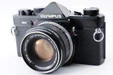  Exc 5 Olympus OM-2 Black SLR 35mm Film Camera 50mm f/1.8 Lens From JAPAN