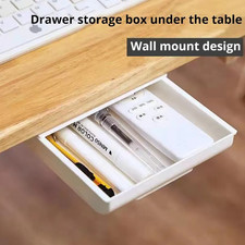 1pc Under Desk Storage Drawer Self Adhesive H...