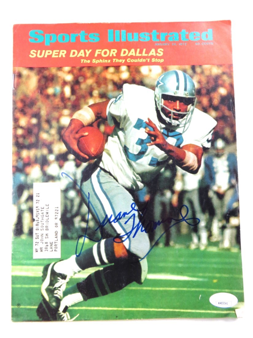 Duane Thomas Autographed Signed Dallas Cowboys Magazine Sports Illustrated 1972 JSA AH03341 