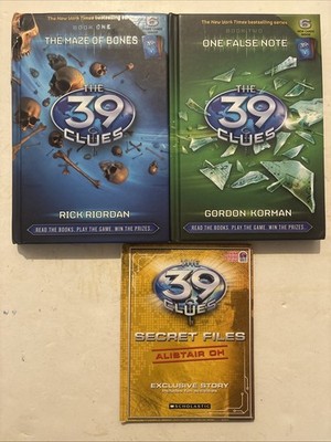 39 Clues Series by Rick Riordan Hardback 1 & 2 plus Secret Files Taco Bell Book