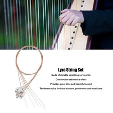 10PCS Lyra Harp Steel String Wear Resistance Adjustable Tone Harp String Set