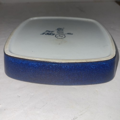 Vintage Royal Copenhagen Baca square blue pottery dish by Nils Thorsson 1960s - Picture 7 of 7