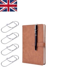 Moderne silberne Stiftclips - Mehrzweckhalter für Notizbücher & Papiere, 12 kt