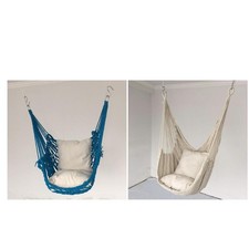 Hamac en coton avec siège pivotant, chaise de camping en corde, maille, pour la