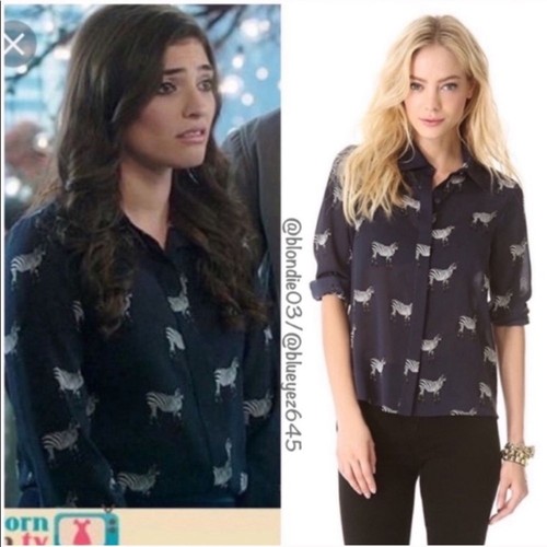 Alice + Olivia “Willa” placket button down blouse S