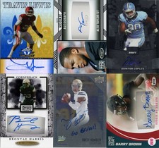 AUTOGRAPH FOOTBALL CARDS: Lot of SIX (6) different cards, various colleges