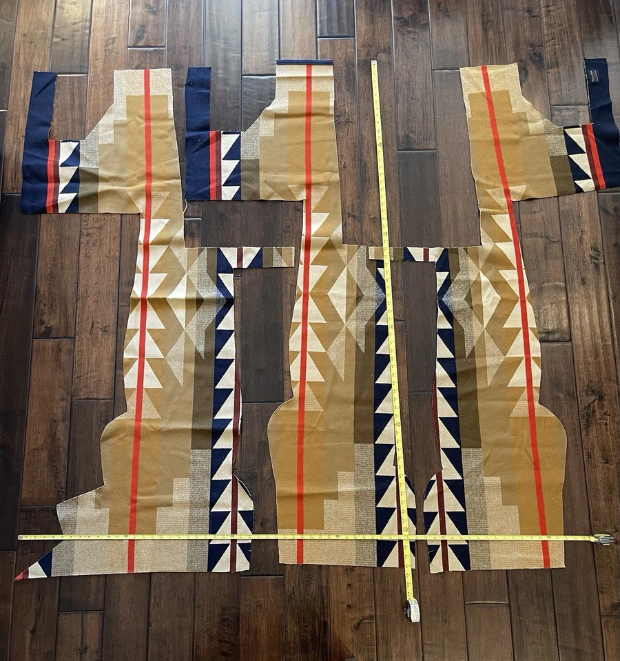 New Pendleton Wool blanket fabric remnants - Medicine Bow - appx 2.3 lb. - Image 2 of 4