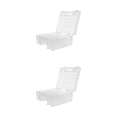 2 Pieces Aufbewahrungsbehälter Für AAA-Batterien Batteriespeicher-Organizer