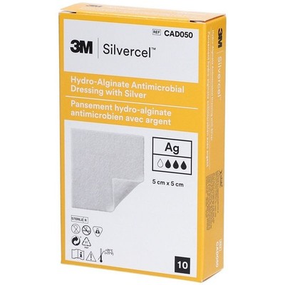 Silvercel antimikrobieller Verband 5 cm x 5 cm x 10