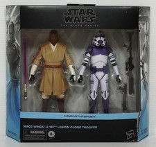 Star Wars Black Series Mace Windu  And 187th Legion Clone Trooper Clone Wars