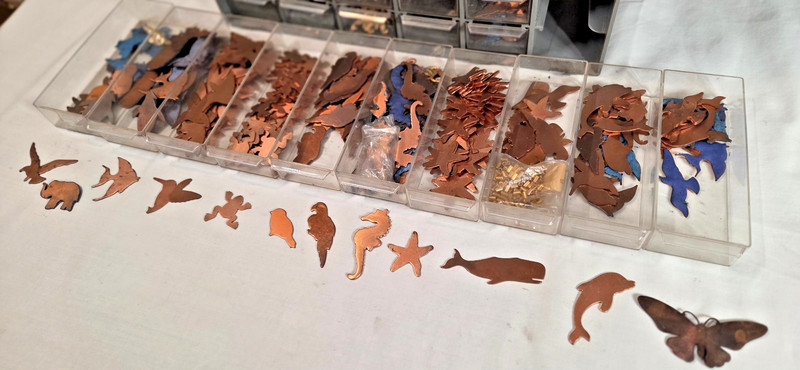 craft copper and silver animal forms and findings for jewelry making