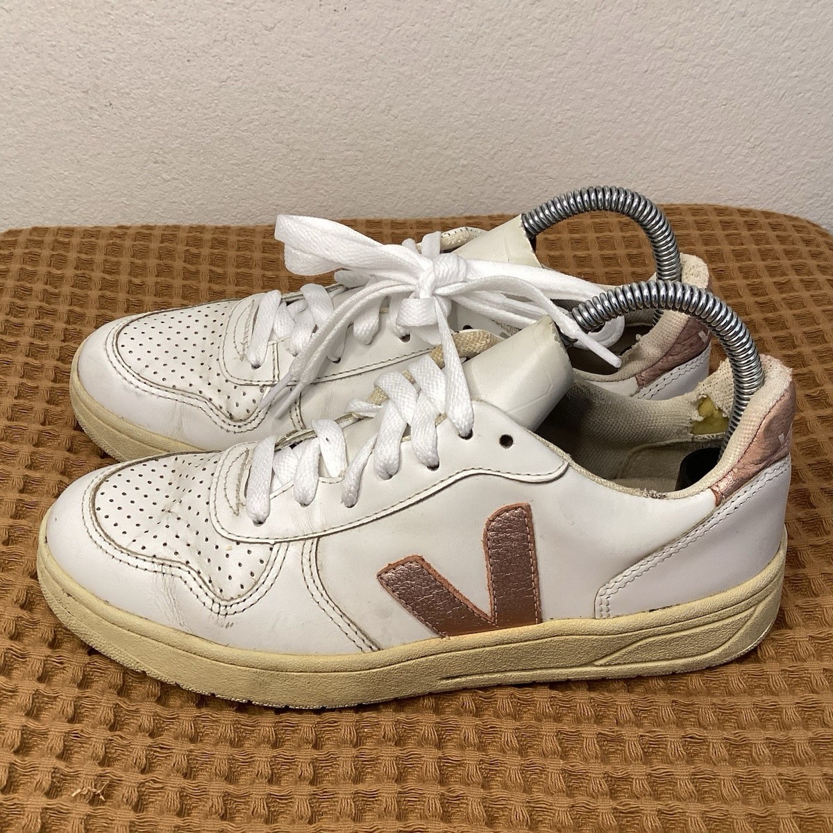 veja rose gold sneakers