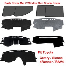 For Toyota Dash Cover Mat Window Sun Shade Cover Dashboard Pad Black/Gray Summer