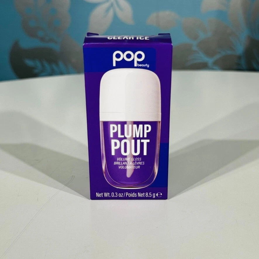 Brillo de labios Pop Beauty Plump Pout Volume - Hielo transparente - Nuevo - Imagen 1 de 3