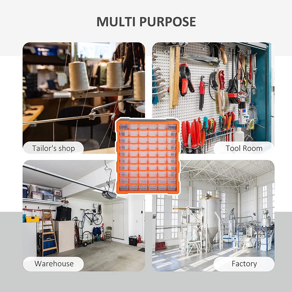 Organizer Sortimentskasten Kleinteilemagazin Sortierbox 39/60 Schubladen Schrank - Bild 4 von 4