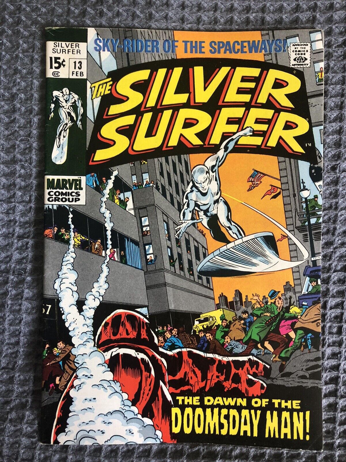 Silver Surfer #13 Marvel 1970 7.0 John Buscema! 1st Doomsday Man + Dr Kronton 2