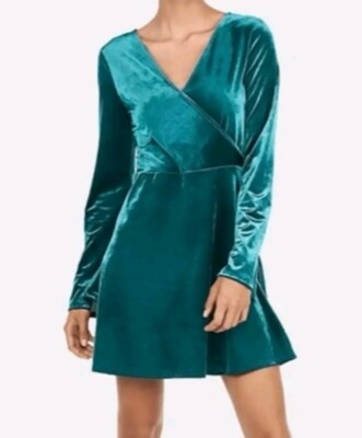 surplice fit and flare dress Focus By Shani Surplice Fit and Flare Crepe Dress