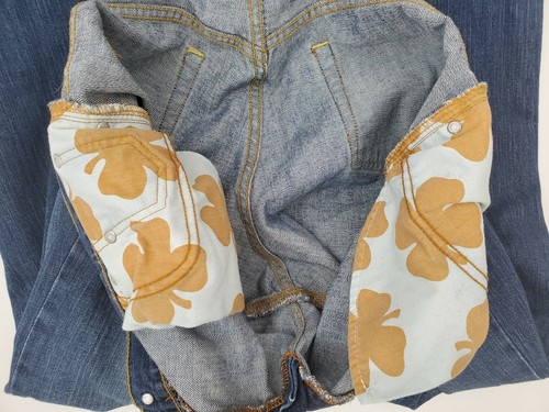 VTG Lucky Brand by Gene Montesano Button Fly Dungarees Women’s Sz 10/30 Y2K - Afbeelding 15 van 20