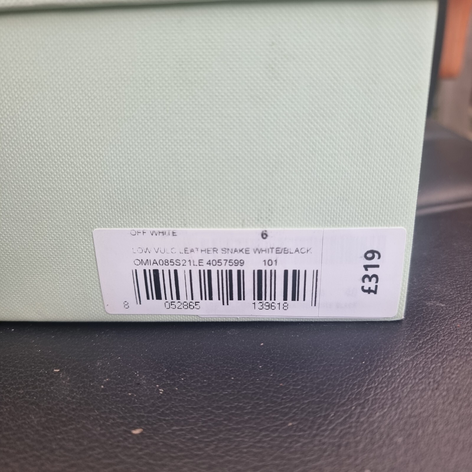Off White Low Vulcanized Snakeskin Embossed Leather - UK6/EU40 #ListingsInLights image 6