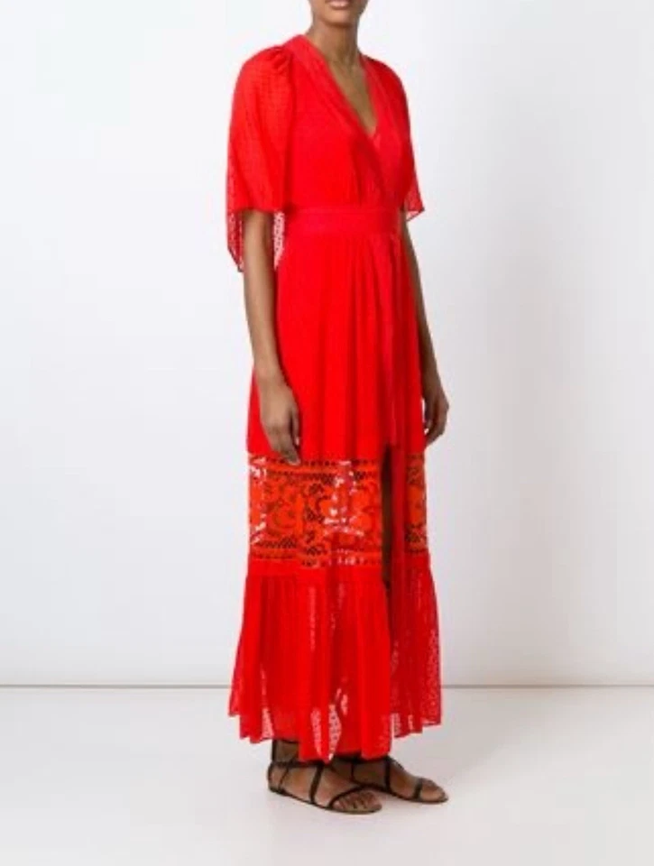 Maxi Vestido Temperley London Rojo 12UK Foto 2 de 4
