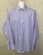 Brooks Brothers 346 Mens Blue Non Iron Long Sleeve Dress Shirt Size 16