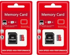2 Pack 128GB TF Card with SD Adapter Ultra High Speed SD Card TF Memory Card