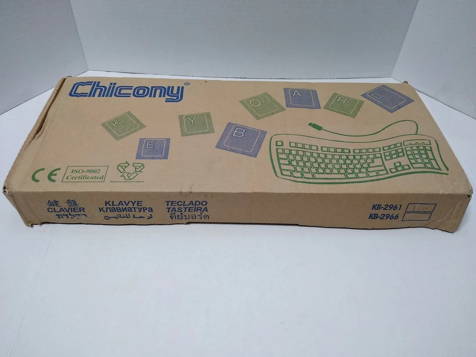 Vintage Chicony Black PS/2 Keyboard English KB-2961 - Image 2 of 3