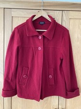 Women's Boiled Wool Jacket By POMODORO Red. UK 12 Ideal Christmas 