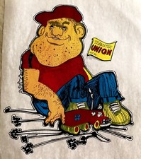 Original Vintage Teamster Union Local Iron On Transfer