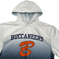 Badger Sport Benjamin Buccaneers Kid's Hoodie Sweatshirt White/Blue Youth XL